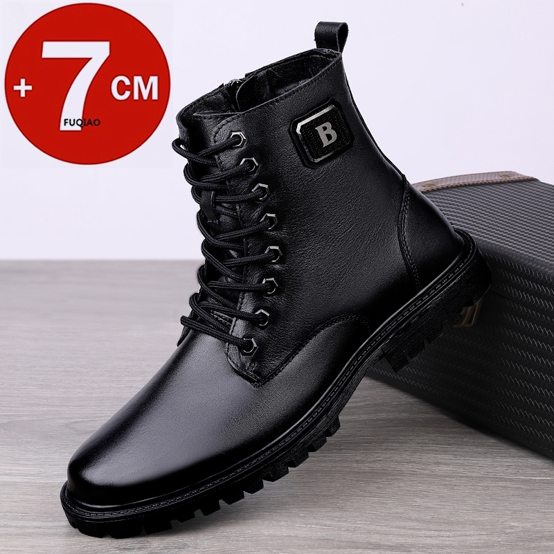 Men Shoes Formal - الرجال جلد طبيعي مصعد الأحذية الشتاء