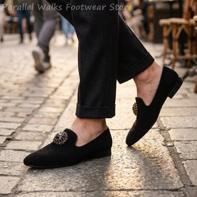 Men Shoes Formal - أحذية رجالية من الجلد المدبوغ مزينة