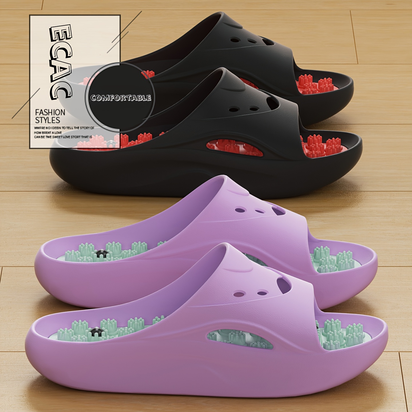 Men Shoes Size - شباشب تدليك للرجال والنساء من مادة