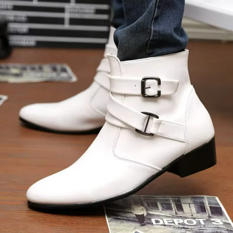 Men Shoes Formal - جديد الرجال الأحذية الجلدية تشيلسي الأحذية