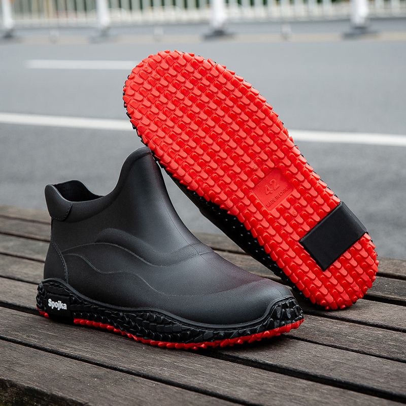 Men Shoes Offer - مكتب الكورية نمط أحذية المطر القصيرة