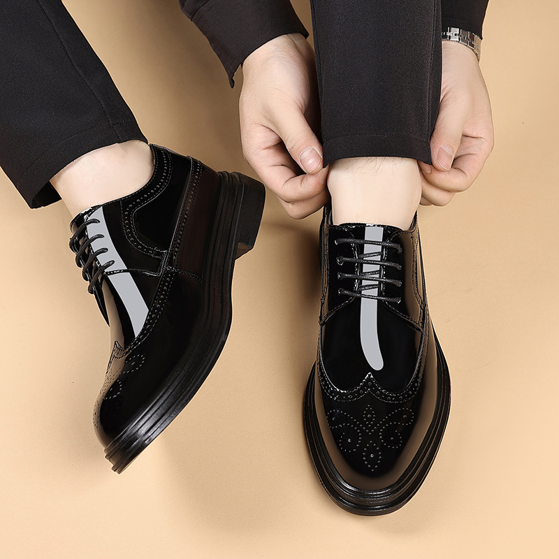 أحذية رجالية رسمية من الجلد ال - مراجعة Oxford Brogue Leather وسعره