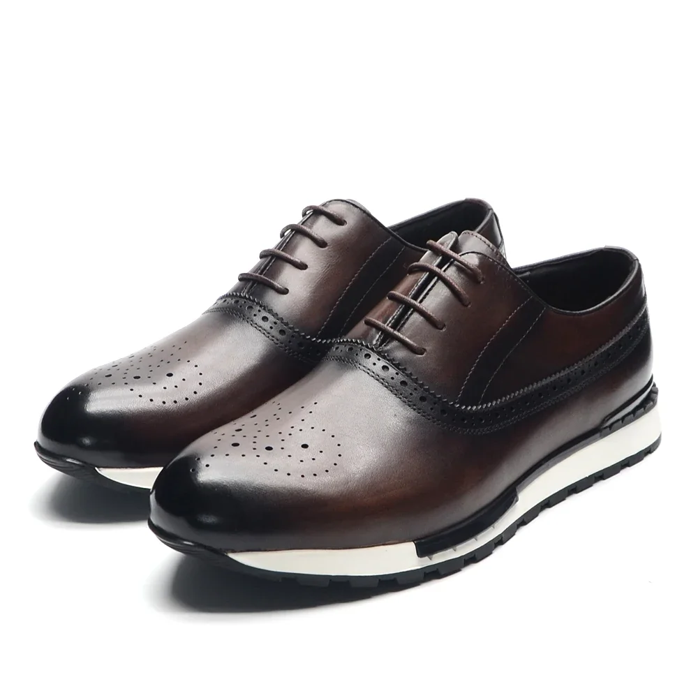 حذاء رياضي أكسفورد مصنوع يدويً - مراجعة Oxford Brogue Leather وسعره