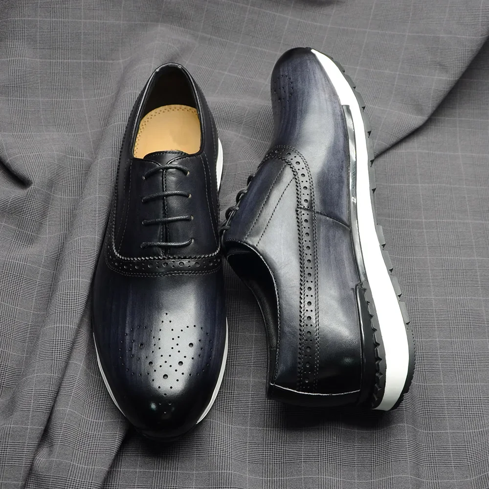 حذاء رياضي أكسفورد مصنوع يدويً - مراجعة Oxford Brogue Leather وسعره