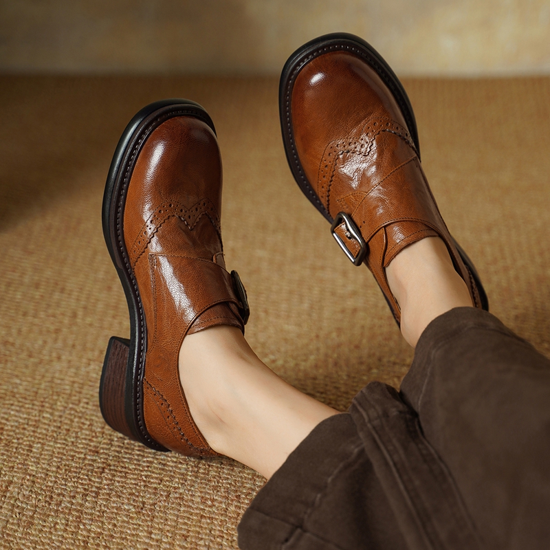 أحذية أكسفورد نسائية جديدة لعا - مراجعة Oxford Brogue Leather وسعره