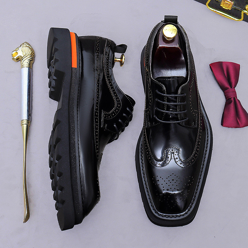 أحذية أكسفورد رجالية فاخرة من  - مراجعة Oxford Brogue Leather وسعره