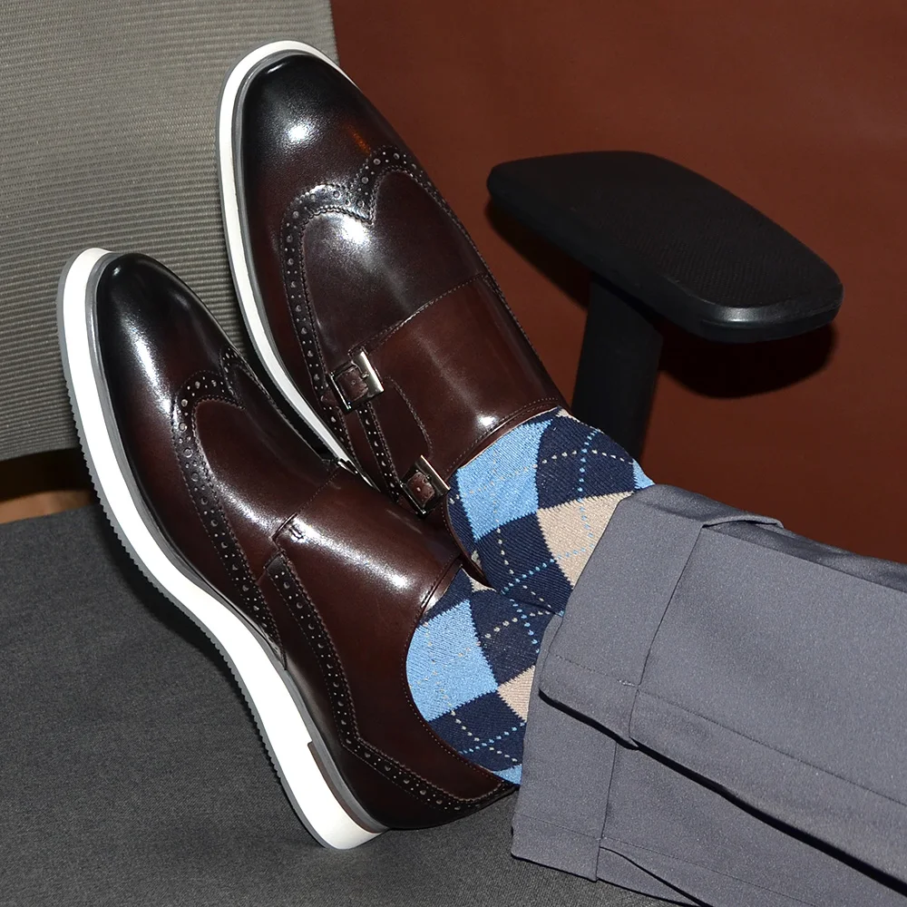أحذية رجالية فاخرة أوروبية من  - مراجعة Oxford Brogue Leather وسعره