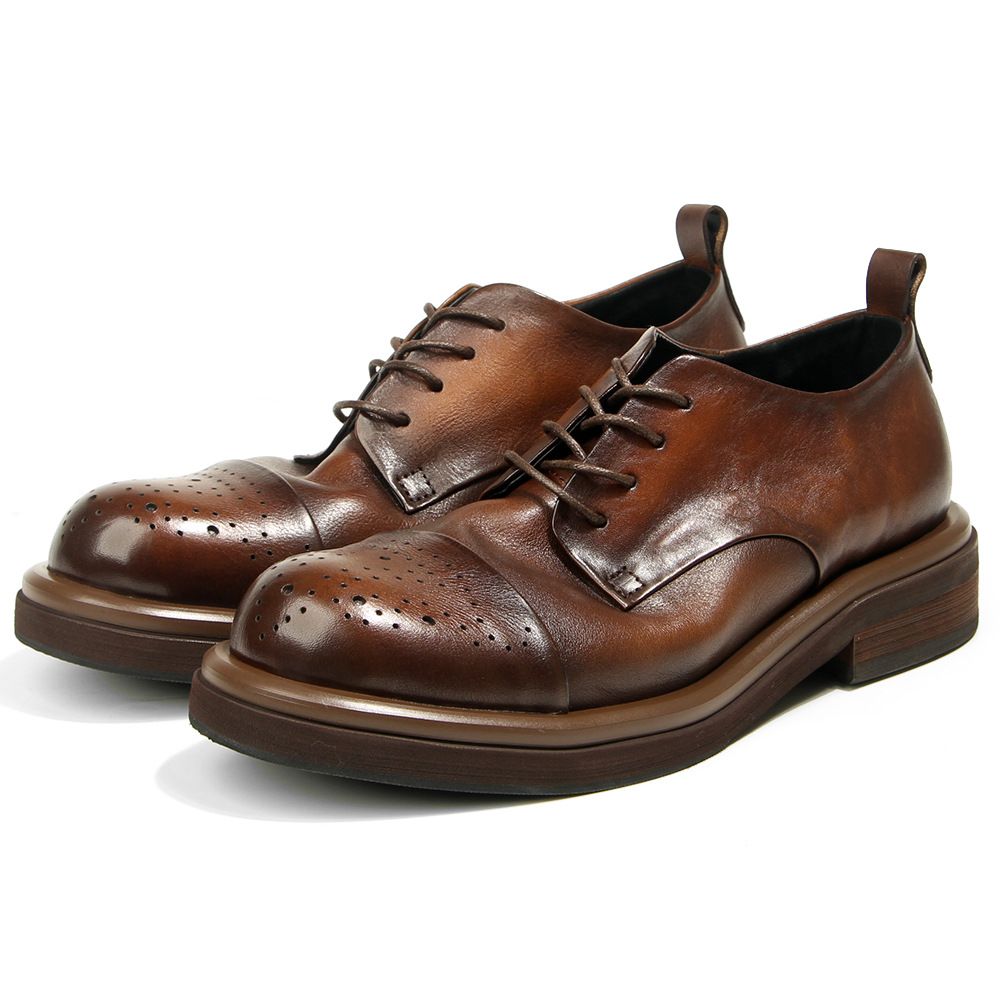 أعلى جودة جلد طبيعي الرجال تصل - مراجعة Oxford Brogue Leather وسعره