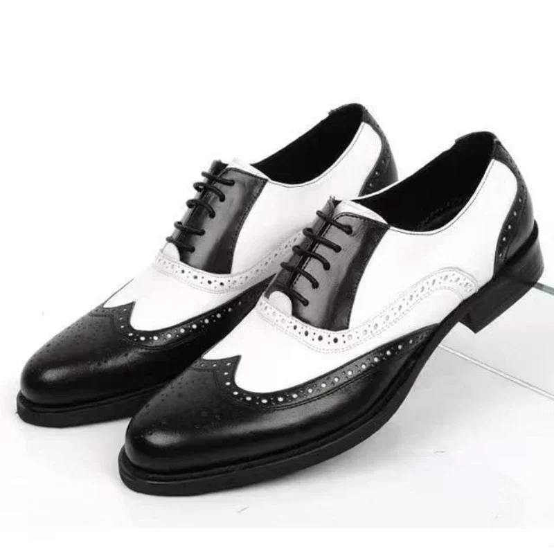 مختلط الألوان الرجال فستان أحذ - مراجعة Oxford Brogue Leather وسعره