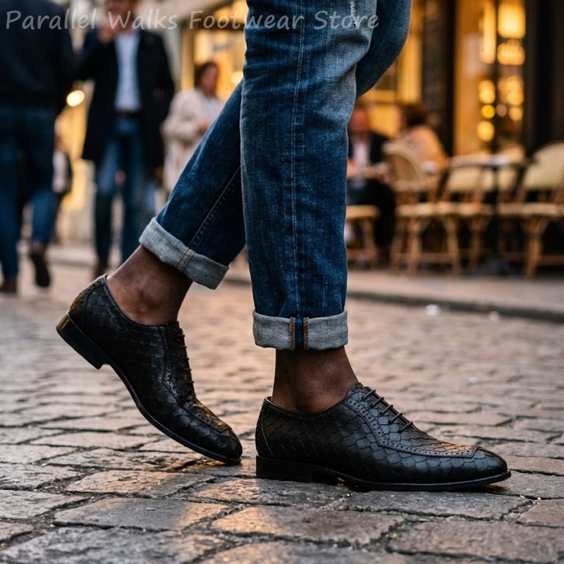 أحذية أكسفورد رجالية رسمية من  - مراجعة Men Shoes Formal وسعره