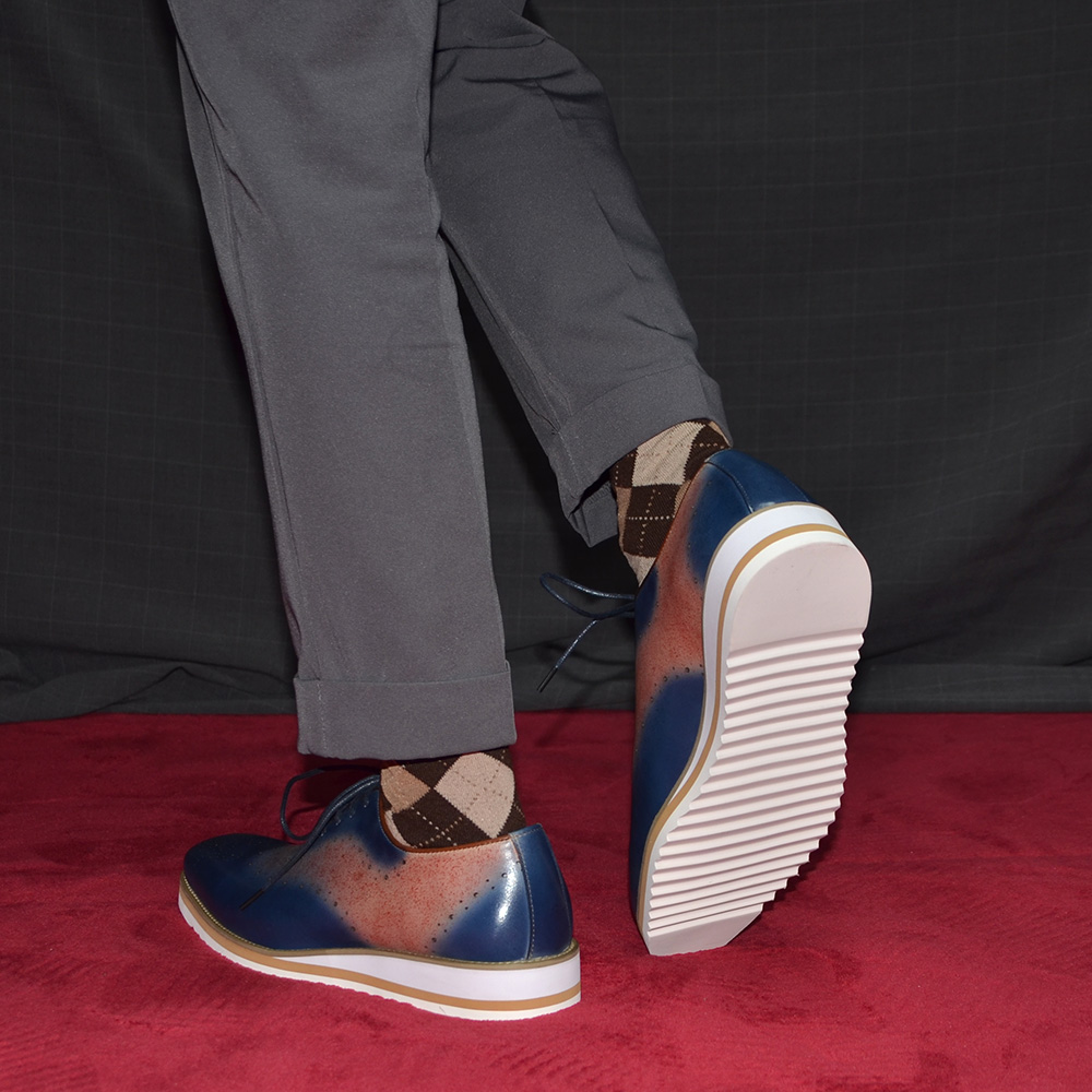 أحذية أكسفورد فاخرة للرجال بلو - مراجعة Oxford Brogue Leather وسعره